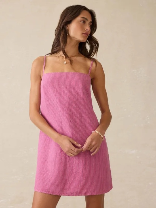 Faherty Dresses & Skirts - Faherty Byron Bay Dress – Ibis Rose Stripe – Medium – NWT